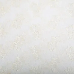 Tüllstoff mit Blumenstickerei wollweiß 140cm breit