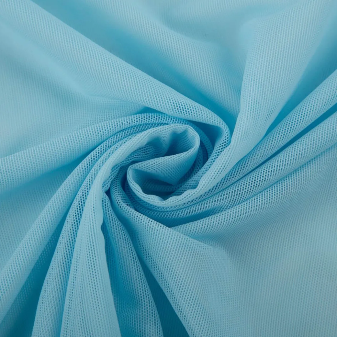 Tüll Stoff softer Stretchtüll mit 7% Elasthan uni türkis in 1,50m Breite