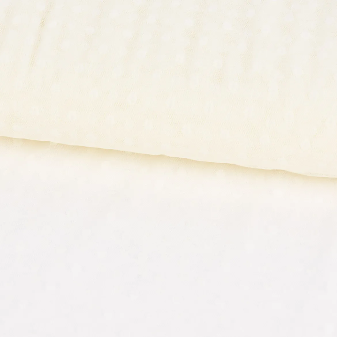 Tüll weich Brauttüll Punkte creme 1,60m