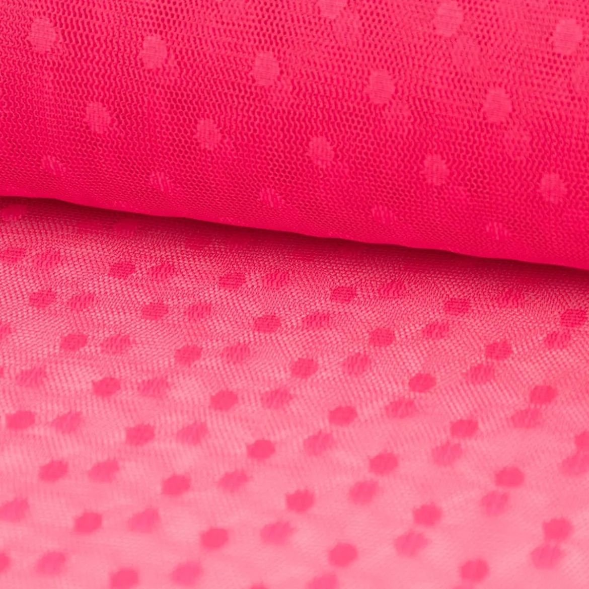 Tüll weich Brauttüll Punkte pink 1,60m