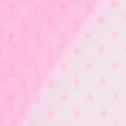 Tüll weich Brauttüll Punkte rosa 1,60m