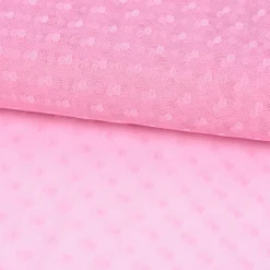 Tüll weich Brauttüll Punkte rosa 1,60m
