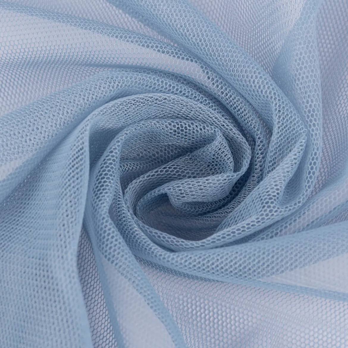 Tüll weich Brauttüll rauchblau 1,6m Breite
