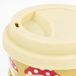 To go Becher aus recycelten PET Flaschen Fliegenpilz grün rot weiß 400ml von Sass & Belle