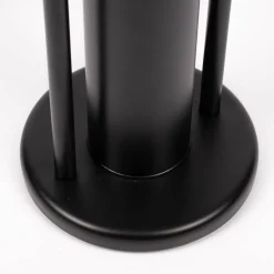 Toilettengarnitur Metall schwarz matt 78x15x22cm