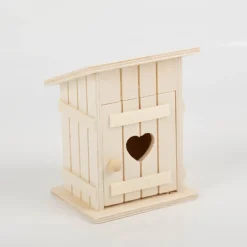 Toilettenhäuschen Miniatur aus Holz 6,5 x 8 cm von Creativ Company