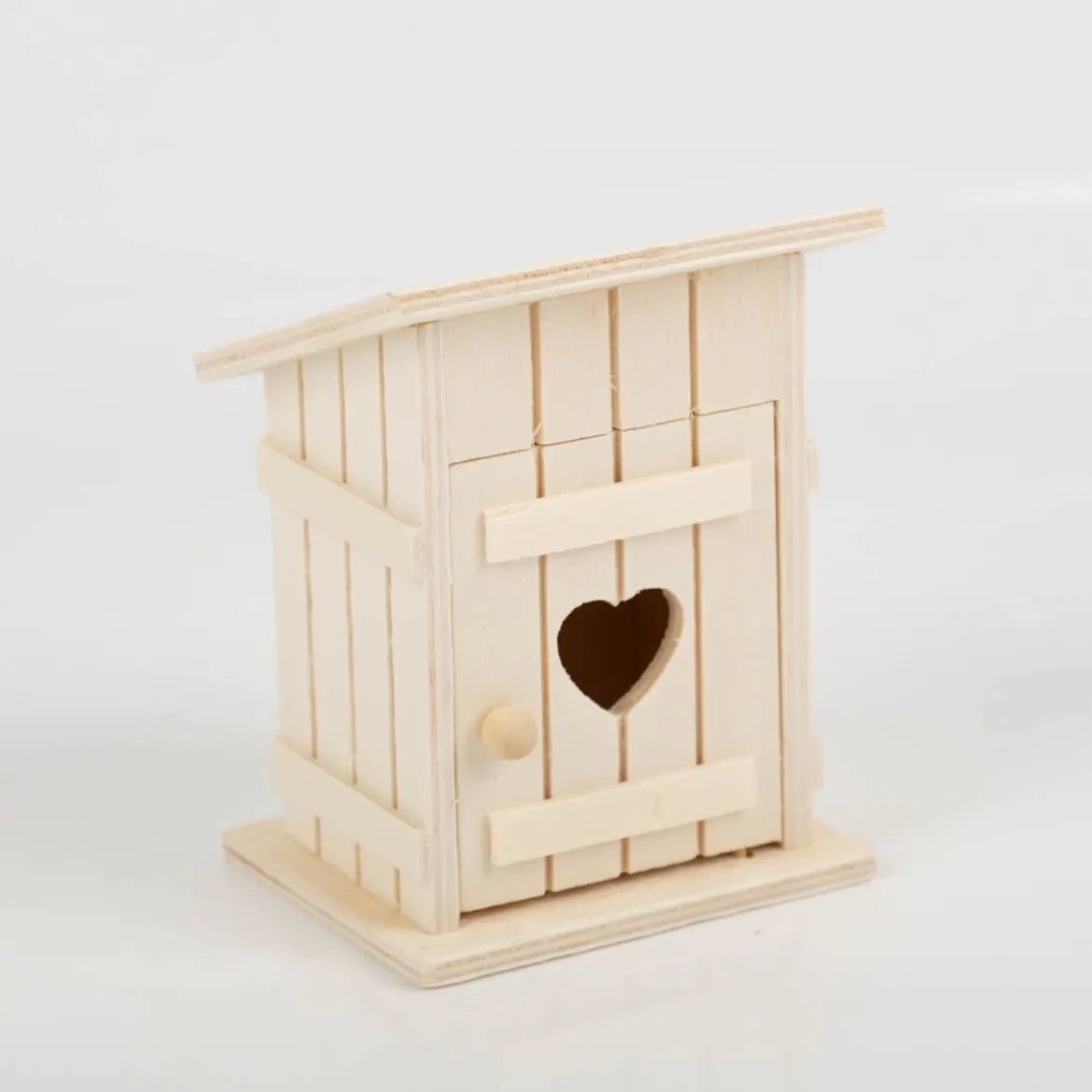 Toilettenhäuschen Miniatur aus Holz 6,5 x 8 cm von Creativ Company