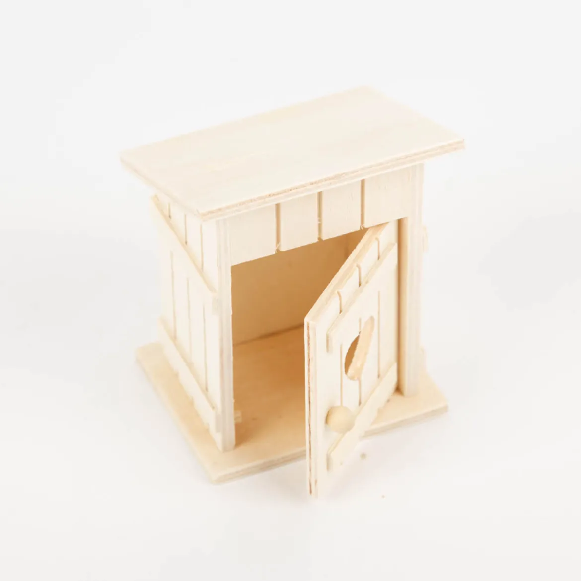 Toilettenhäuschen Miniatur aus Holz 6,5 x 8 cm von Creativ Company
