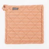 Topflappen aus Baumwolle gestreift hellbraun weiß 20x20cm von Linen & More