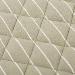 Topflappen aus Baumwolle gestreift olivgrün weiß 20x20cm von Linen & More