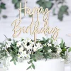 Torten Stecker Cake Topper Happy Birthday Holz 15x16,5cm