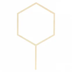 Torten Stecker Cake Topper Hexagon Holz 24cm