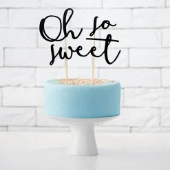 Torten Stecker Oh so sweet 3 teilig schwarz 22,5cm