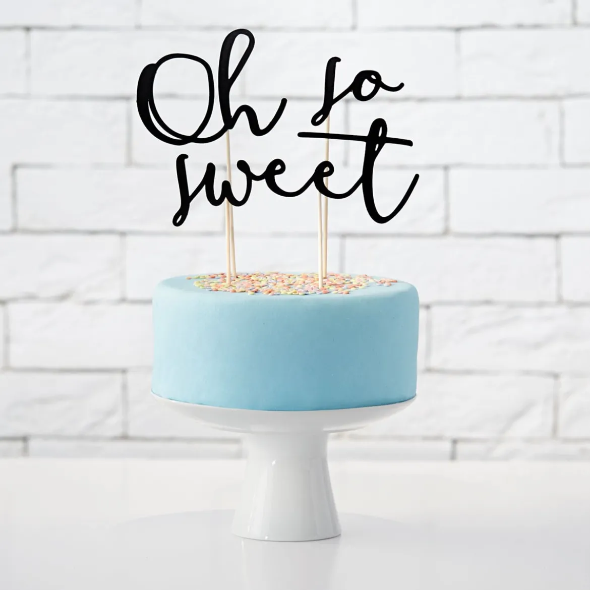 Torten Stecker Oh so sweet 3 teilig schwarz 22,5cm