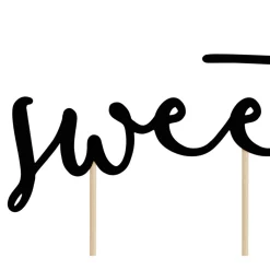 Torten Stecker Oh so sweet 3 teilig schwarz 22,5cm