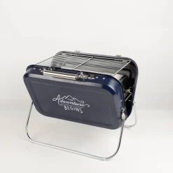 Tragbarer Grill Koffer Large Portable BBQ stainless steel blau von Gentlemen´s Hardware