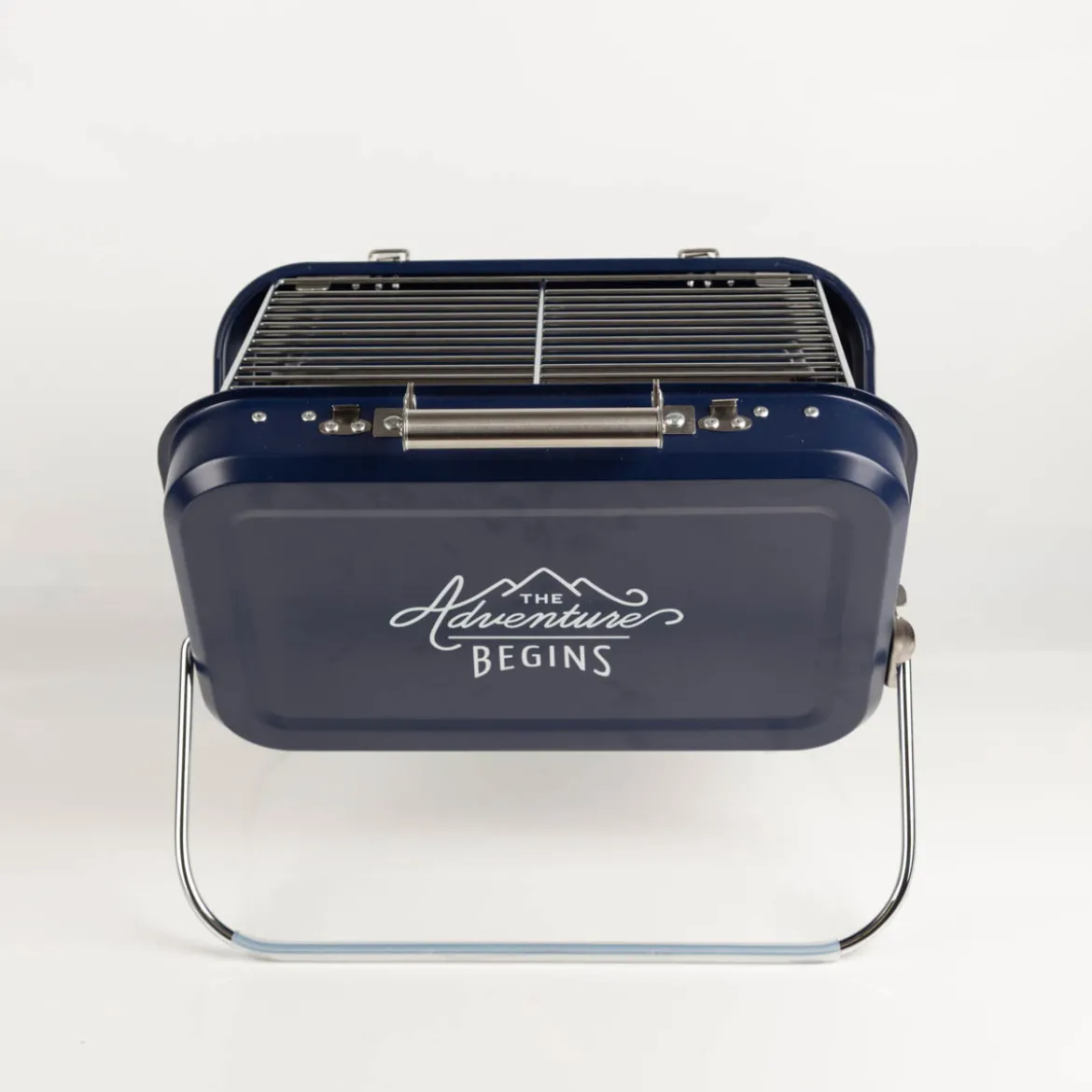Tragbarer Grill Koffer Large Portable BBQ stainless steel blau von Gentlemen´s Hardware