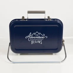 Tragbarer Grill Koffer Large Portable BBQ stainless steel blau von Gentlemen´s Hardware