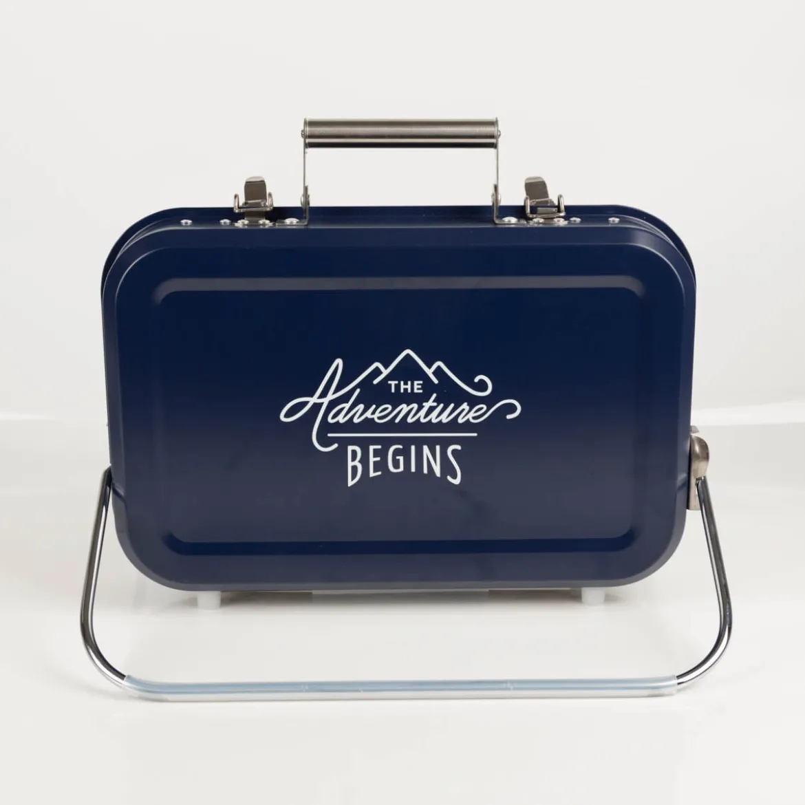 Tragbarer Grill Koffer Large Portable BBQ stainless steel blau von Gentlemen´s Hardware