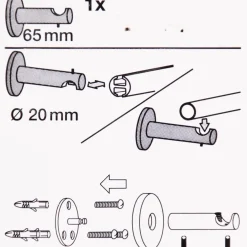 Träger 20mm 6,5cm Madentechnik 1 Stück schwarz