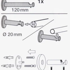 Träger 20mm function 12cm Madentechnik 1 Stück schwarz