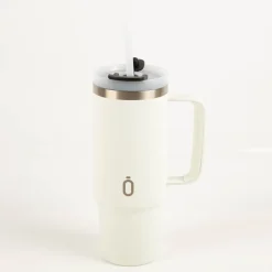 Trinkbecher Runbott Latt 800 Cream mit Henkel 800ml - geschmacksneutral, BPA-frei und auslaufsicher