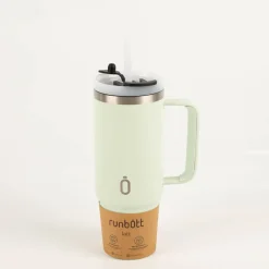 Trinkbecher Runbott Latt 800 Melon mit Henkel 800ml - geschmacksneutral, BPA-frei und auslaufsicher