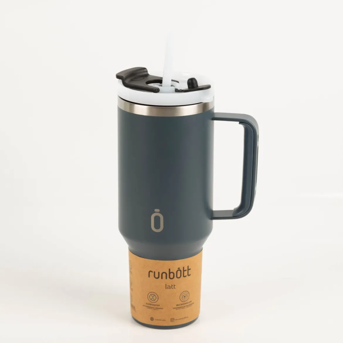 Trinkbecher Runbott Latt 1100 Ocean mit Henkel 1100ml- geschmacksneutral, BPA-frei und auslaufsicher