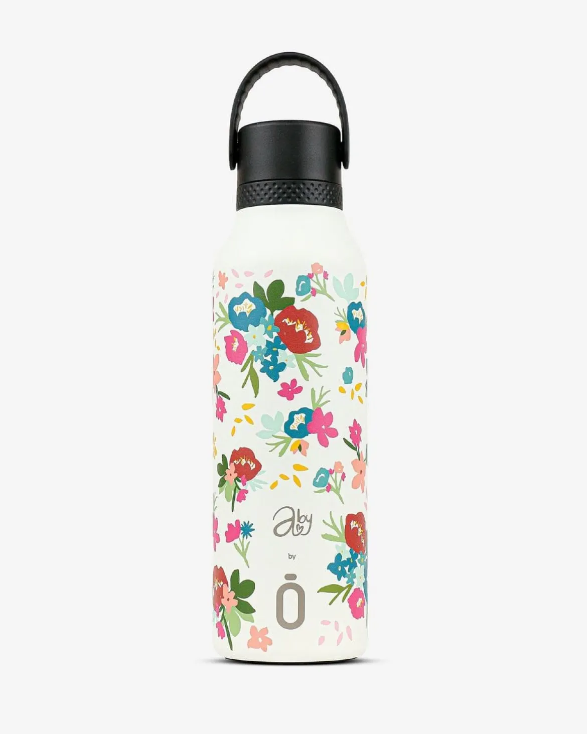 Trinkflasche ABIGAIL MORALES Bouquet Cream Runbott 600ml - geschmacksneutral, BPA-frei und auslaufsicher