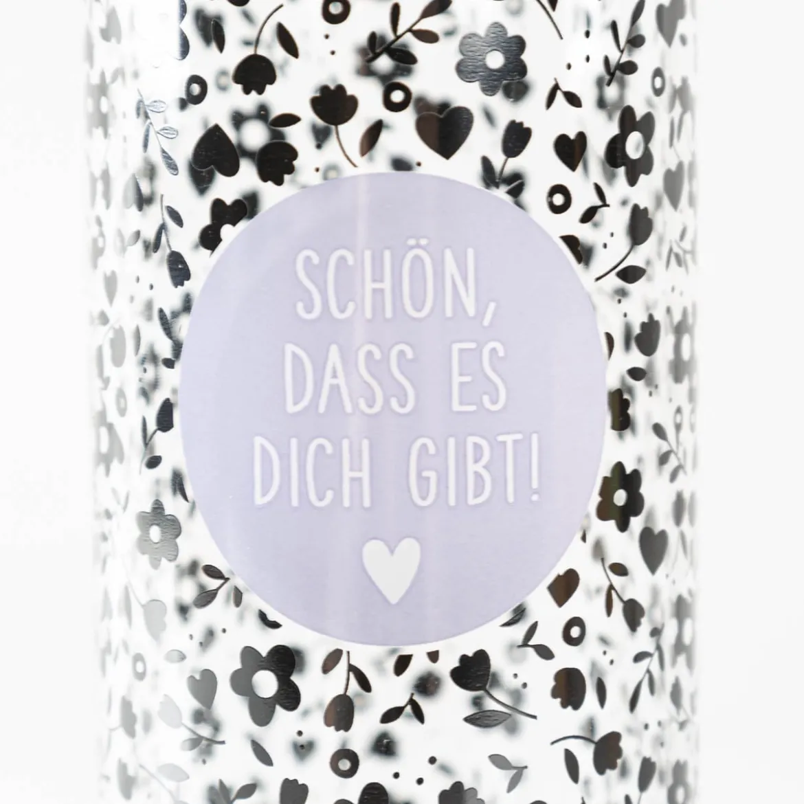 Trinkflasche aus Glas Schön, dass es dich gibt! 550ml von Grafik Werkstatt