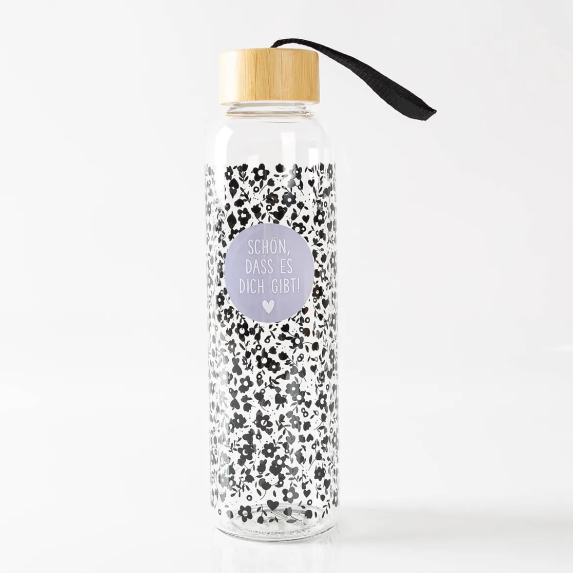Trinkflasche aus Glas Schön, dass es dich gibt! 550ml von Grafik Werkstatt