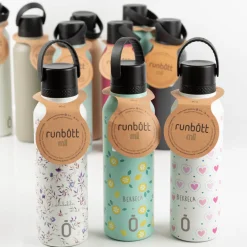 Trinkflasche Berreca Hearts Cream von Runbott 600ml - geschmacksneutral, BPA-frei und auslaufsicher
