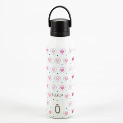 Trinkflasche Berreca Hearts Cream von Runbott 600ml - geschmacksneutral, BPA-frei und auslaufsicher