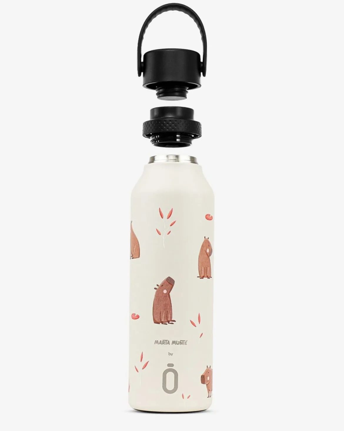Trinkflasche MARTA MUNTÉ Capybara Runbott 600ml - geschmacksneutral, BPA-frei und auslaufsicher