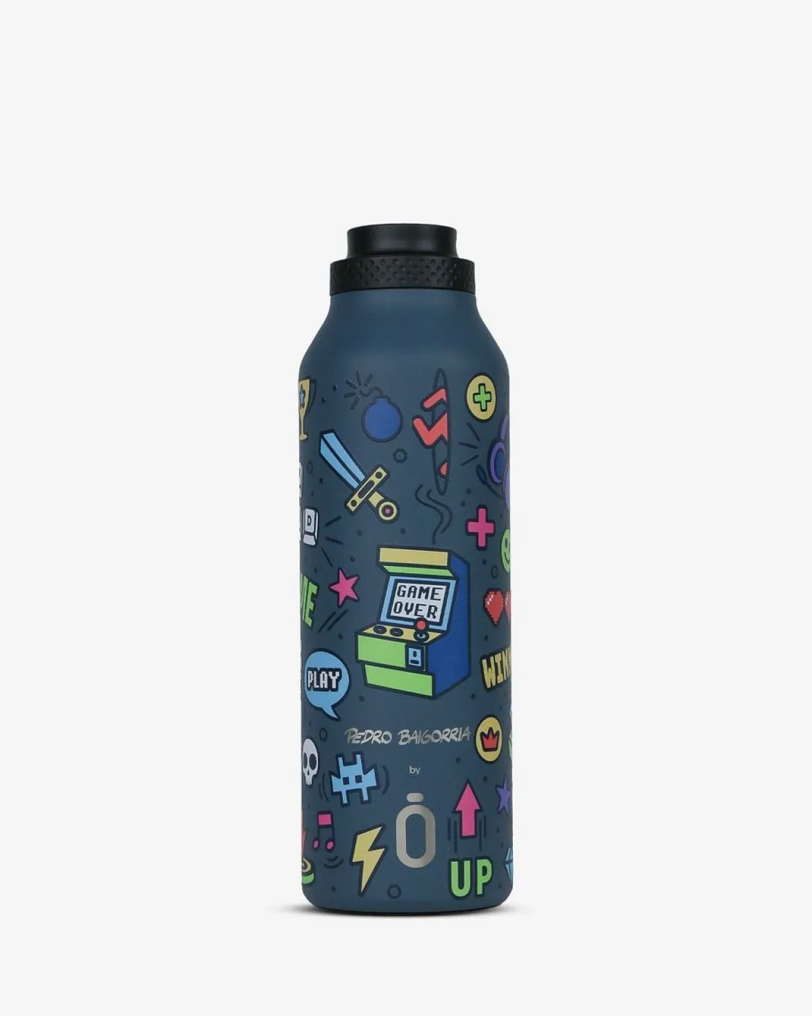 Trinkflasche PEDRO BAIGORRIA Retro Gamer Ocean Runbott 600ml - geschmacksneutral, BPA-frei und auslaufsicher