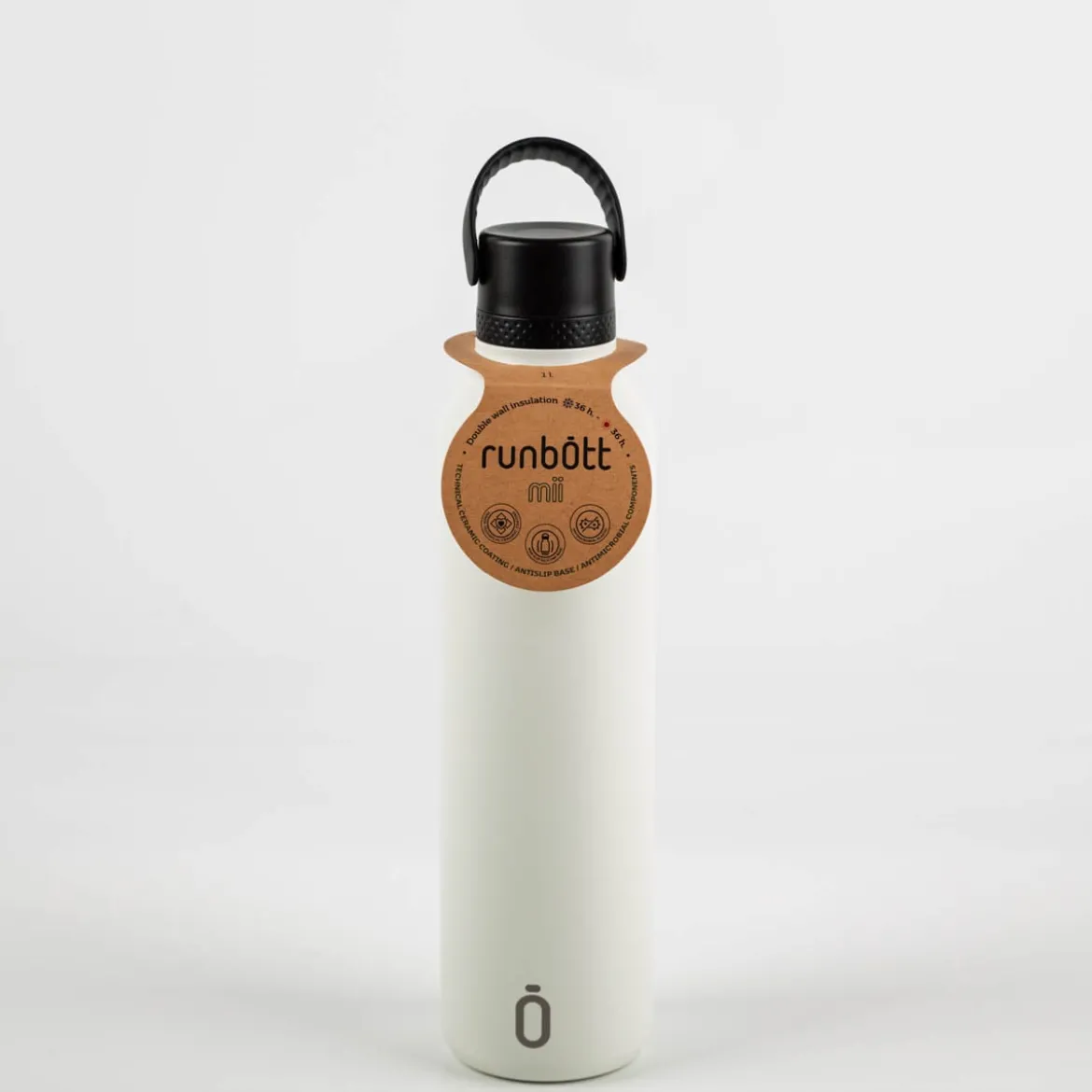 Trinkflasche Runbott MII 1L Cream 1000ml - geschmacksneutral, BPA-frei und auslaufsicher