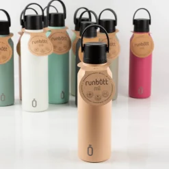 Trinkflasche Runbott MII 600ml Peach - geschmacksneutral, BPA-frei und auslaufsicher