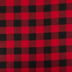 Twill Stoff Baumwollstoff Karo rot schwarz 145cm