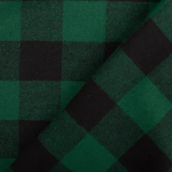 Twill Stoff Baumwollstoff Karo grün schwarz 145cm