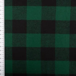 Twill Stoff Baumwollstoff Karo grün schwarz 145cm