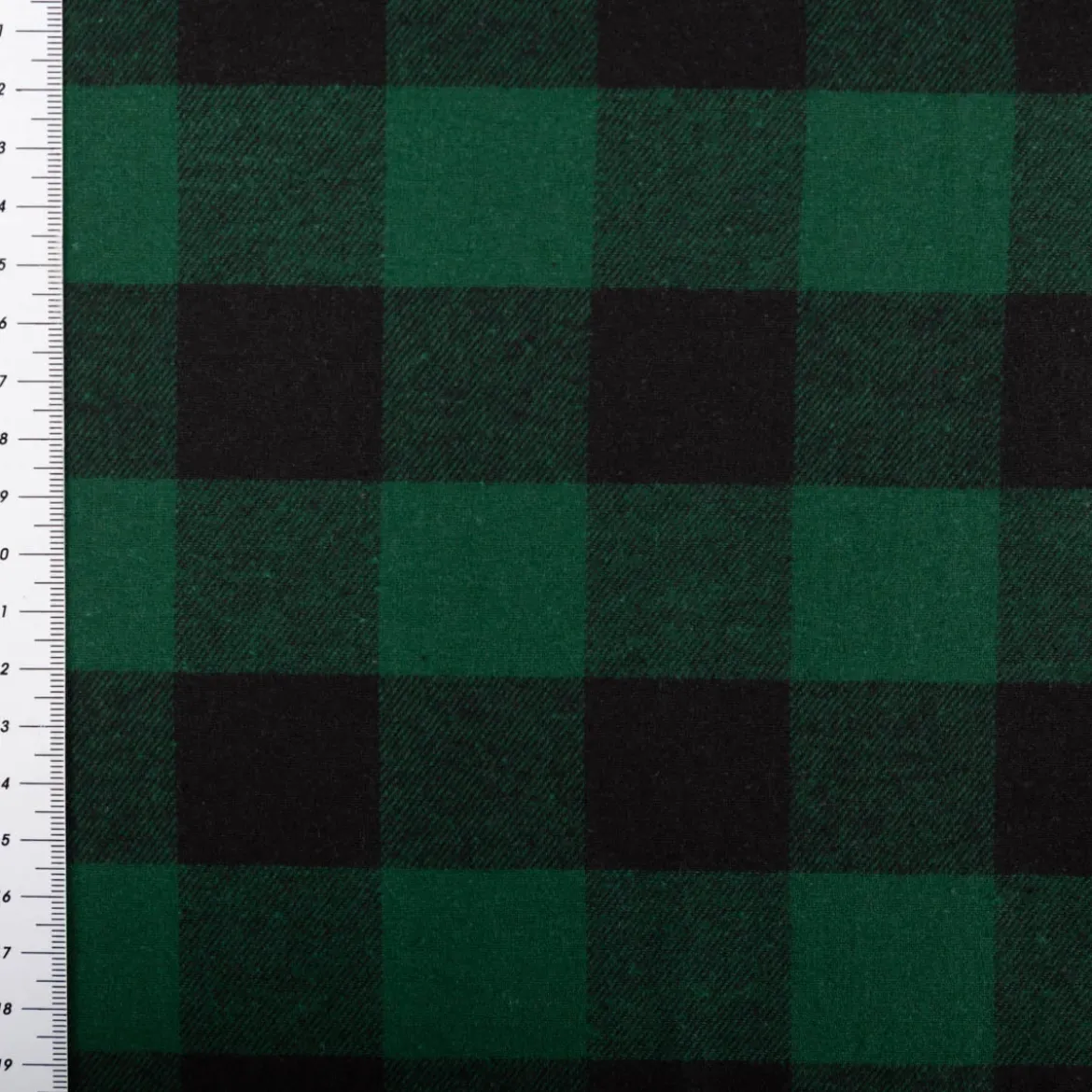 Twill Stoff Baumwollstoff Karo grün schwarz 145cm