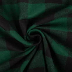 Twill Stoff Baumwollstoff Karo grün schwarz 145cm