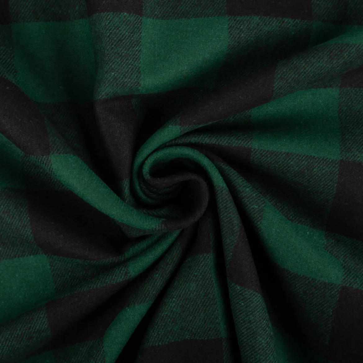 Twill Stoff Baumwollstoff Karo grün schwarz 145cm