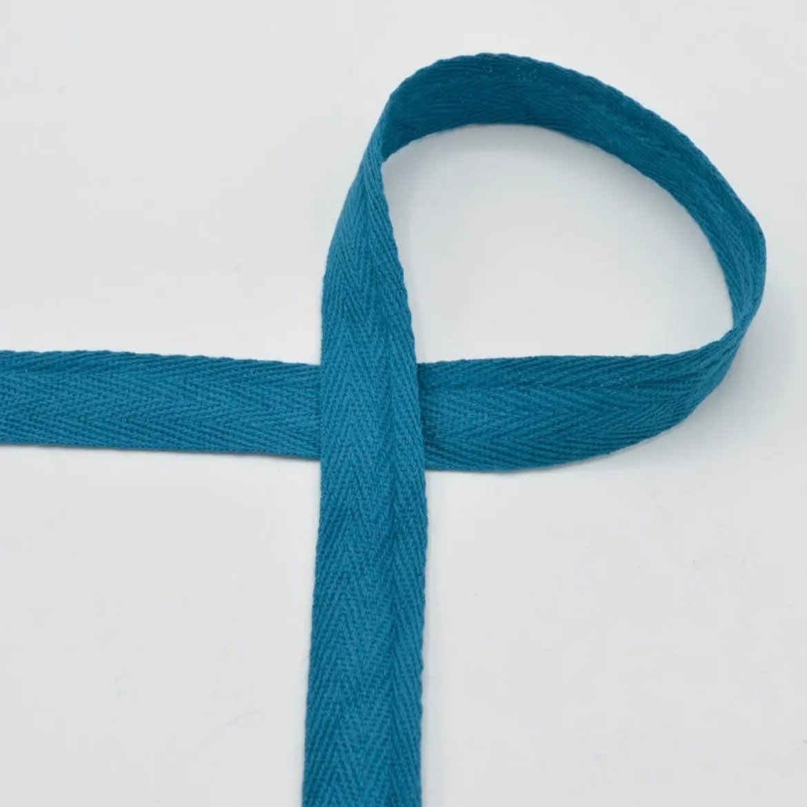 Twill Tape Köper Baumwollband Meterware Petrol 20mm Breite