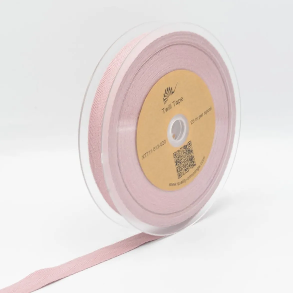 Twill Tape Köper Baumwollband Meterware Old Rose 20mm Breite
