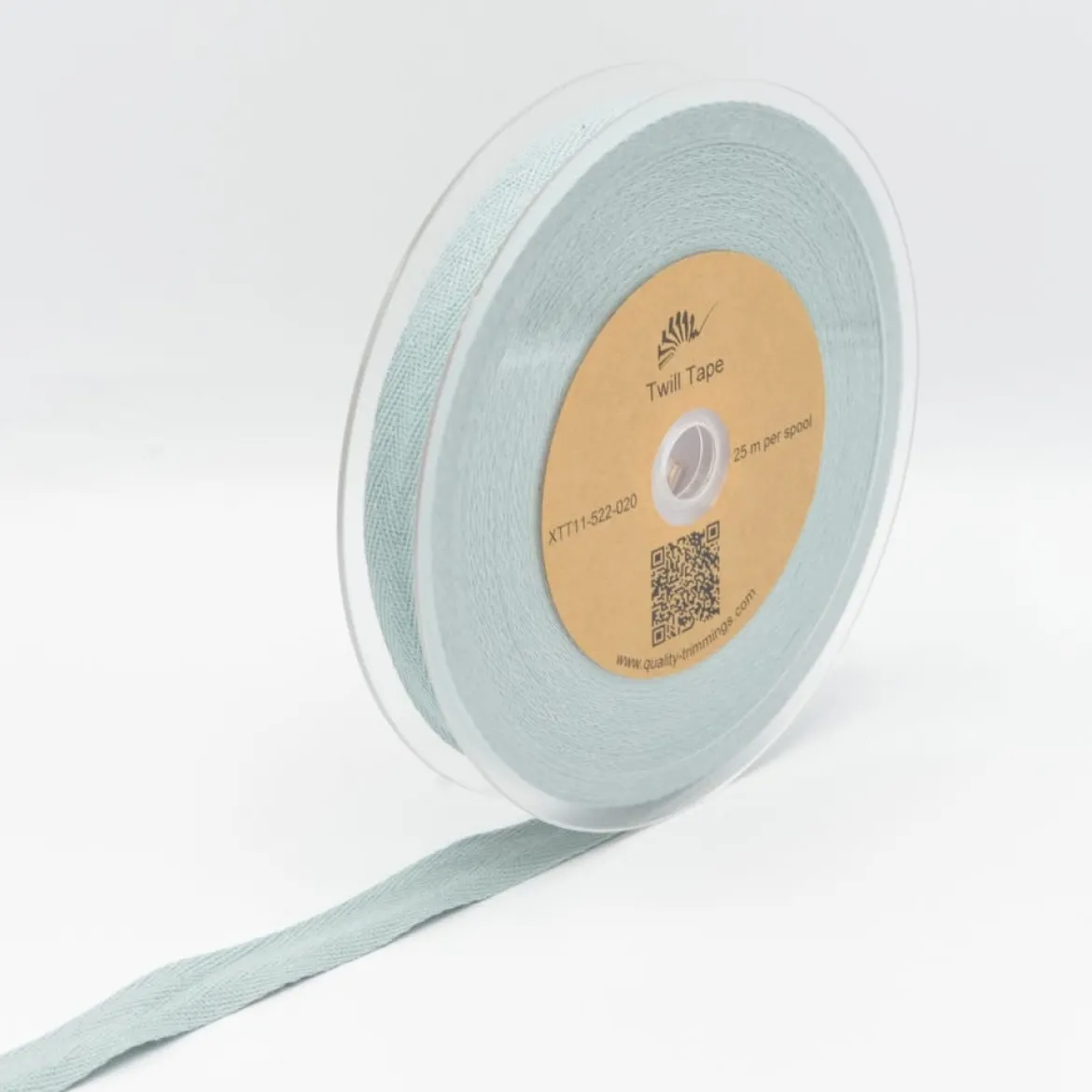 Twill Tape Köper Baumwollband Meterware Dusty Green 20mm Breite