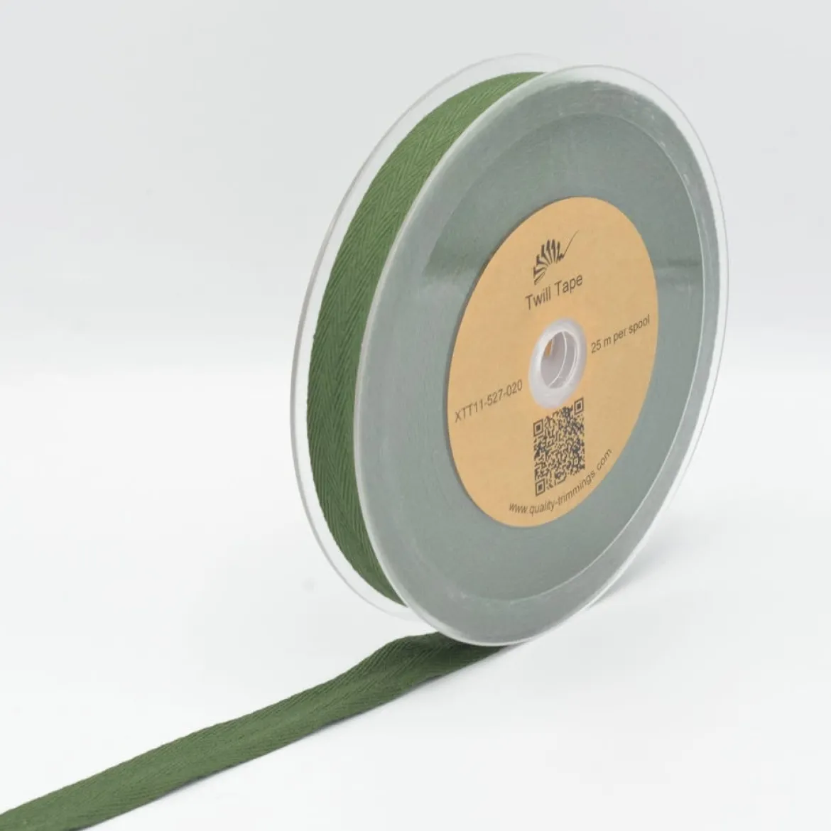 Twill Tape Köper Baumwollband Meterware Army 20mm Breite