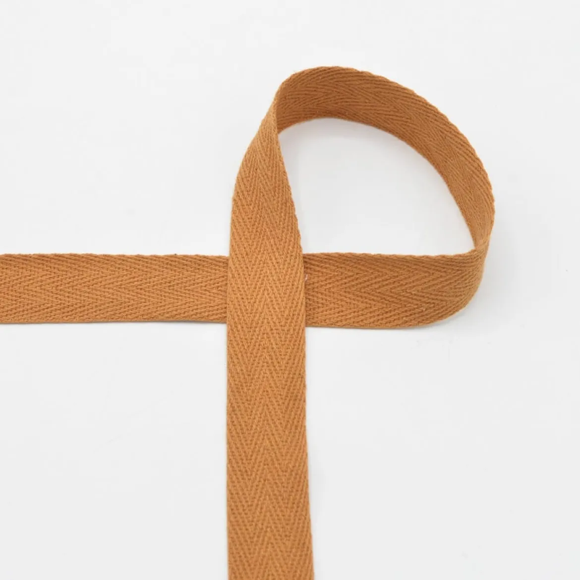 Twill Tape Köper Baumwollband Meterware Caramel 20mm Breite