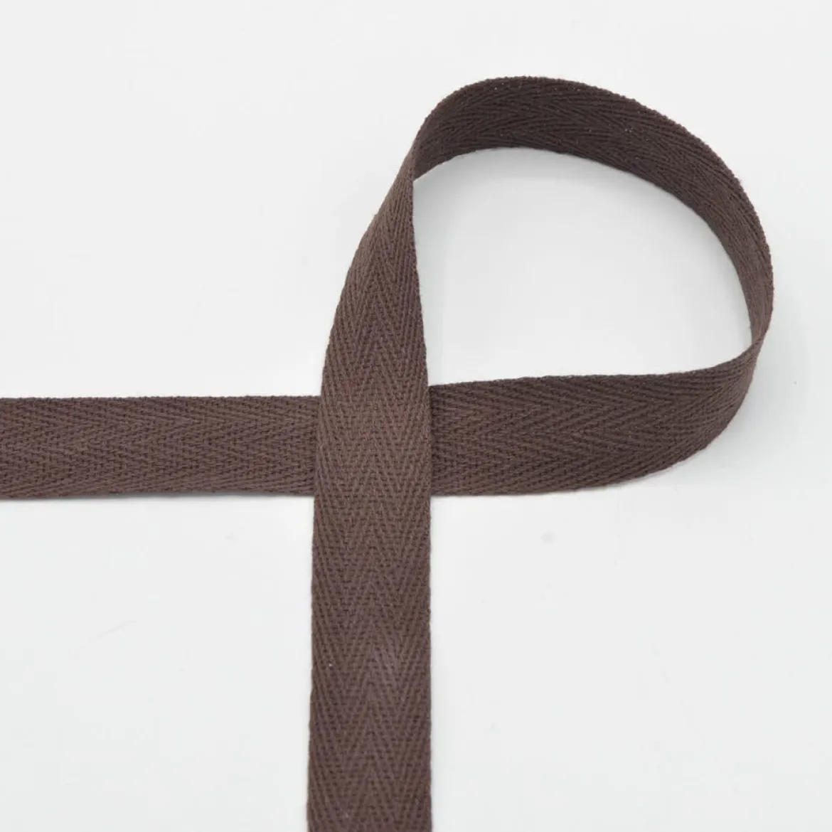 Twill Tape Köper Baumwollband Meterware Brown 20mm Breite