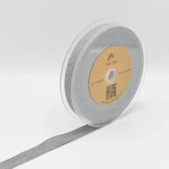 Twill Tape Köper Baumwollband Meterware Light Grey Melange 20mm Breite